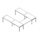 Straight Corner Table (12,16 and 20 Persons)