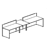 Desk with Middle DDA Access Unit