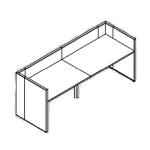 Medium Desk with Terminal Sides