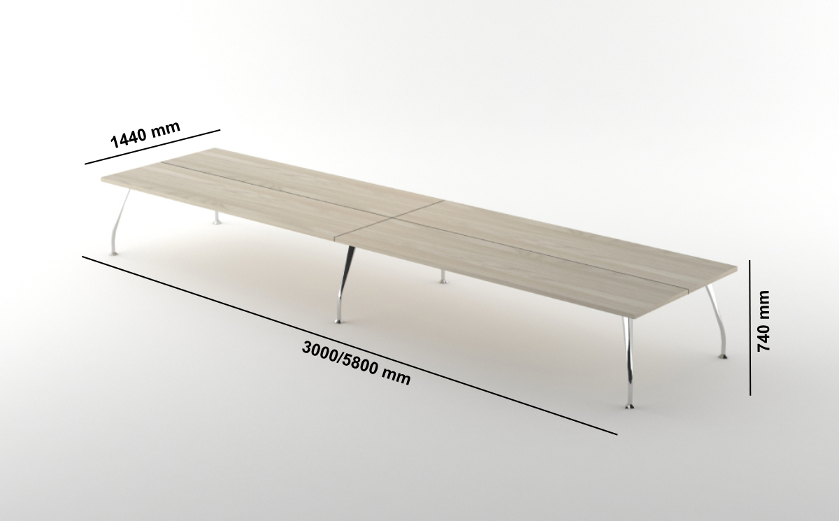 Vittoria Round, Square And Rectangular Shaped Meeting Table With Multiple Legs Midle