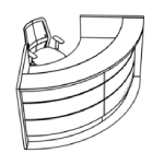 L2317 x D1145 x H1105 + 1 Chair