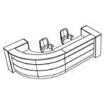 L3508 x D1918 x H1105 + 1 or 2 Chair