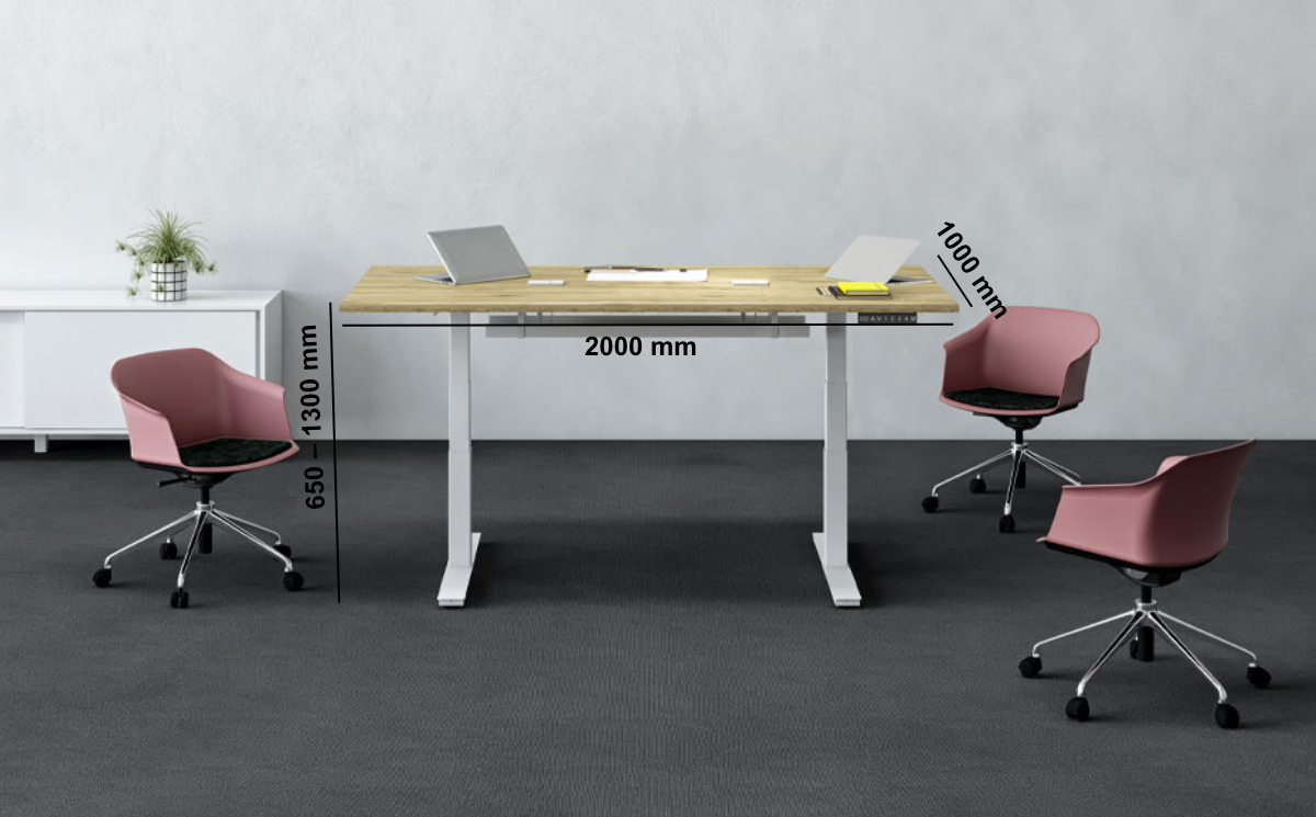 Alfio 3 – Rectangular Shaped Meeting Table Size Image