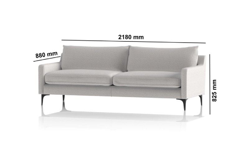 Carolo – Three Seater Sofa Size Image