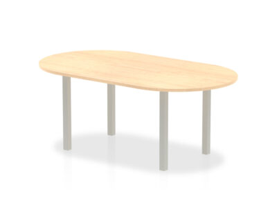 Etta 7 Straight And D End Shaped Meeting Table With Post Leg 11