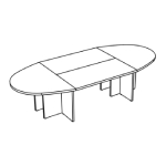 Medium Oval Shape Table (10 and 12 Persons)