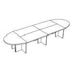 Large Oval Shape Table (14 Persons)