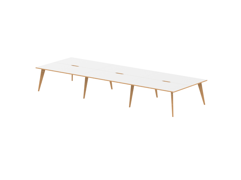 Margot 3 Back To Back Bench Desk For 2, 4 And 6 Persons 5