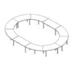 Oval Shape Table (20 and 24 Persons)