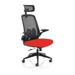 Matilde – Executive Mesh Chair With Headrest Bergamot Cherry