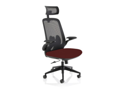 Matilde – Executive Mesh Chair With Headrest Ginseng Chilli 1