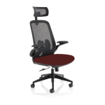 Matilde – Executive Mesh Chair With Headrest Ginseng Chilli