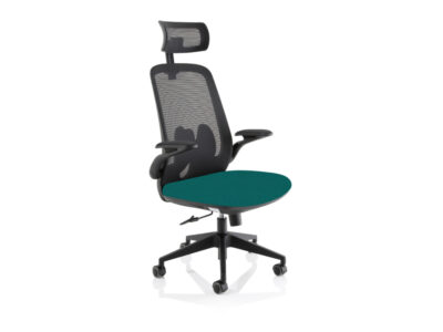 Matilde – Executive Mesh Chair With Headrest Maringa Teal 1