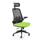 Matilde – Executive Mesh Chair With Headrest Myrrh Green