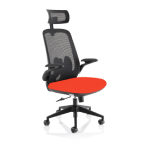 Matilde – Executive Mesh Chair With Headrest Tabasco Orange