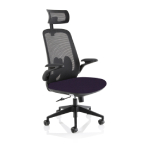 Matilde – Executive Mesh Chair With Headrest Tansy Purple