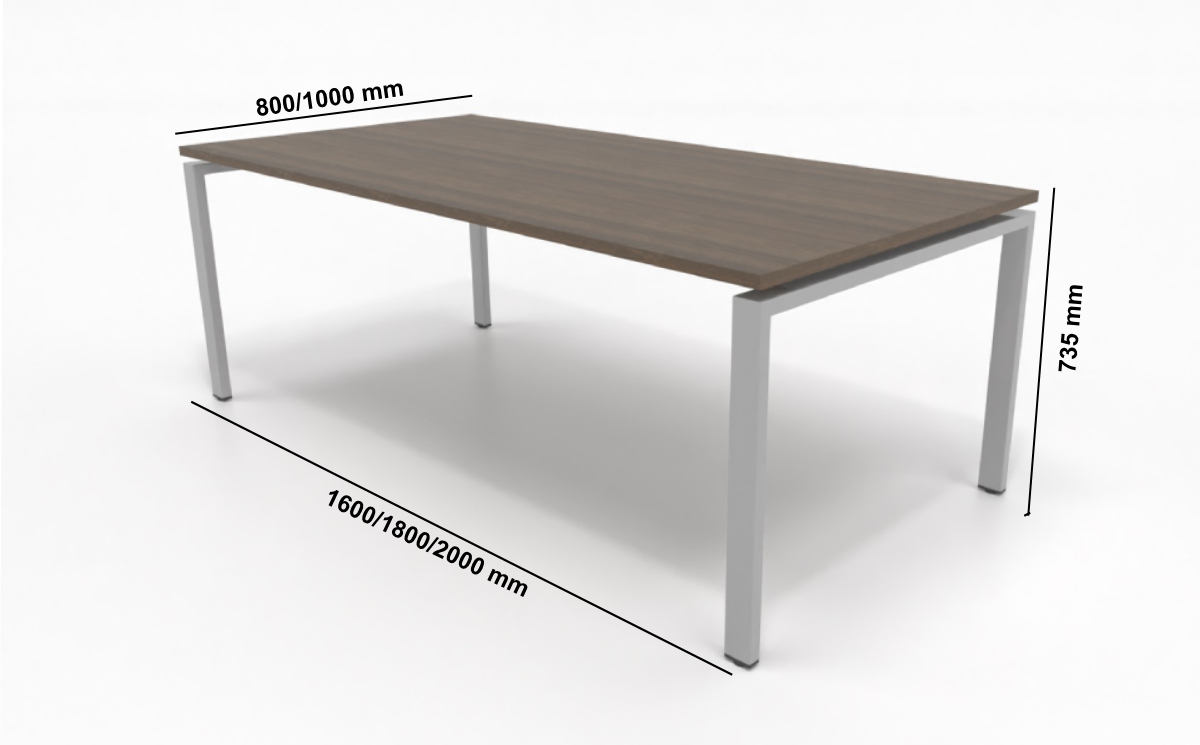 Rico 3 Melamine Glass Top Executive Desk With Optional Credenza And Return Size