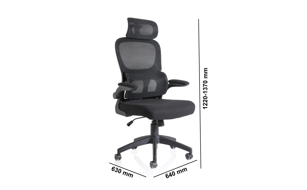 Sofia 1 – Task Operator Mesh Back Fabric Seat With Headrest Middle