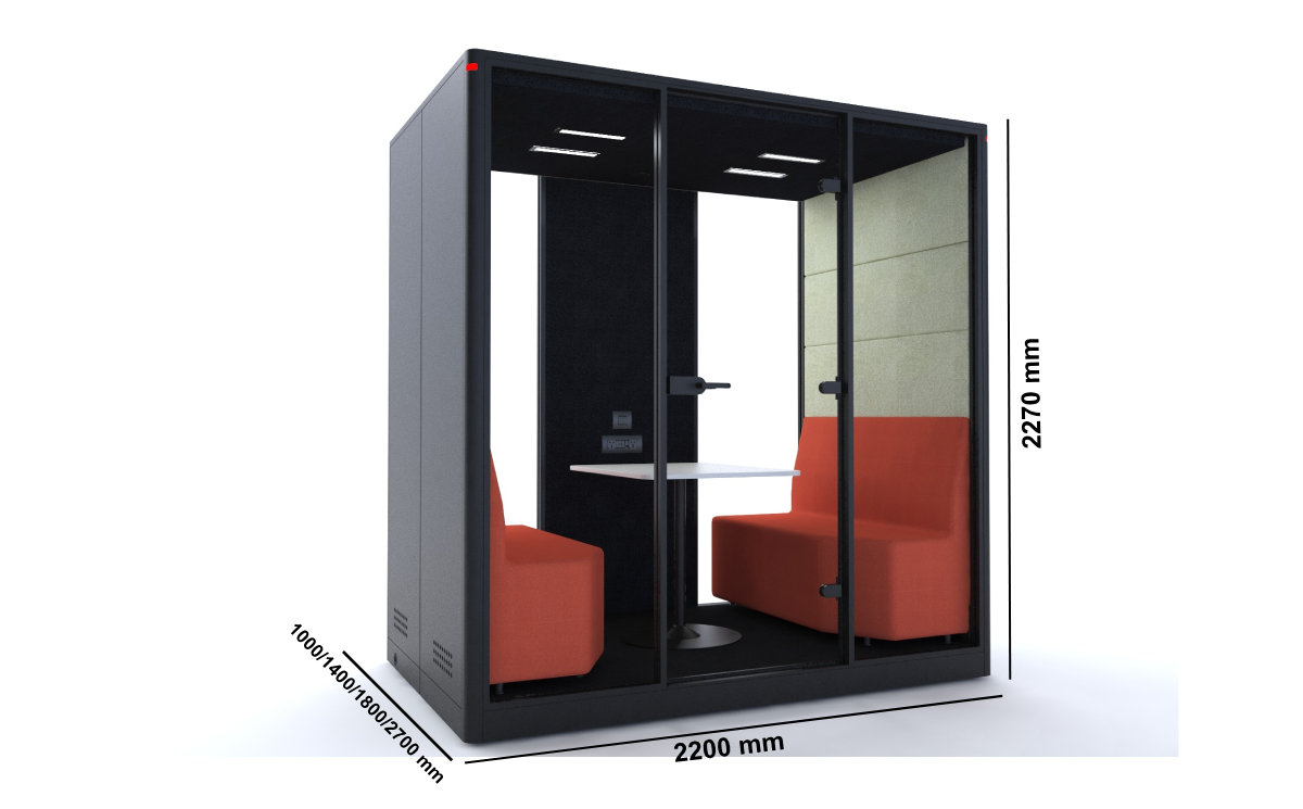 Como – Office Meeting Booth For 2, 4 And 6 Persons Size Image