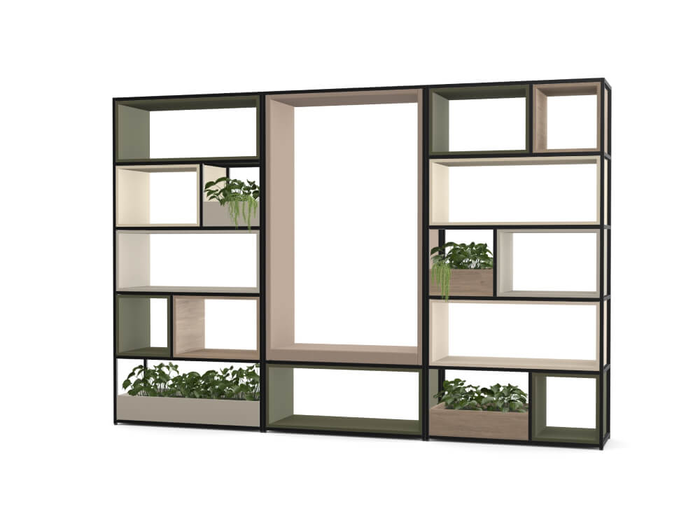 Feb Bookcase With Optional Cubby Unit And Plant Box 10