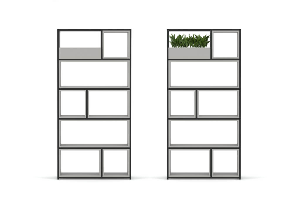 Feb Bookcase With Optional Cubby Unit And Plant Box 16