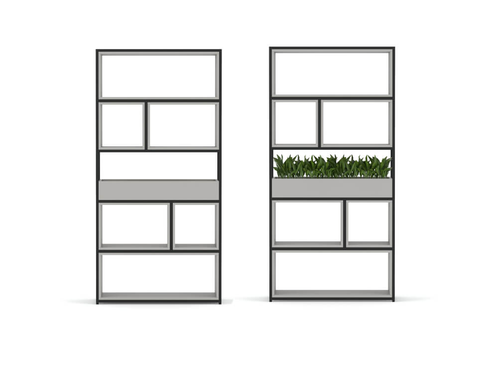 Feb Bookcase With Optional Cubby Unit And Plant Box 17