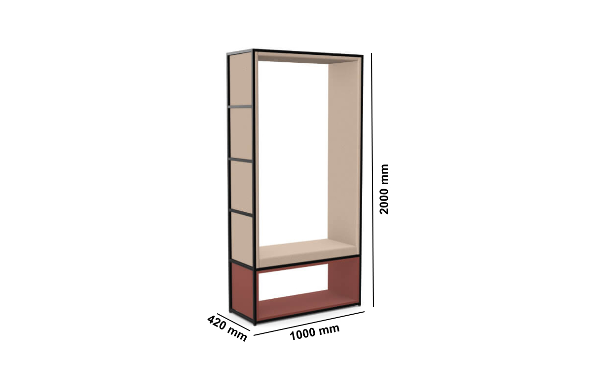 Feb Bookcase With Optional Cubby Unit And Plant Box Size Image