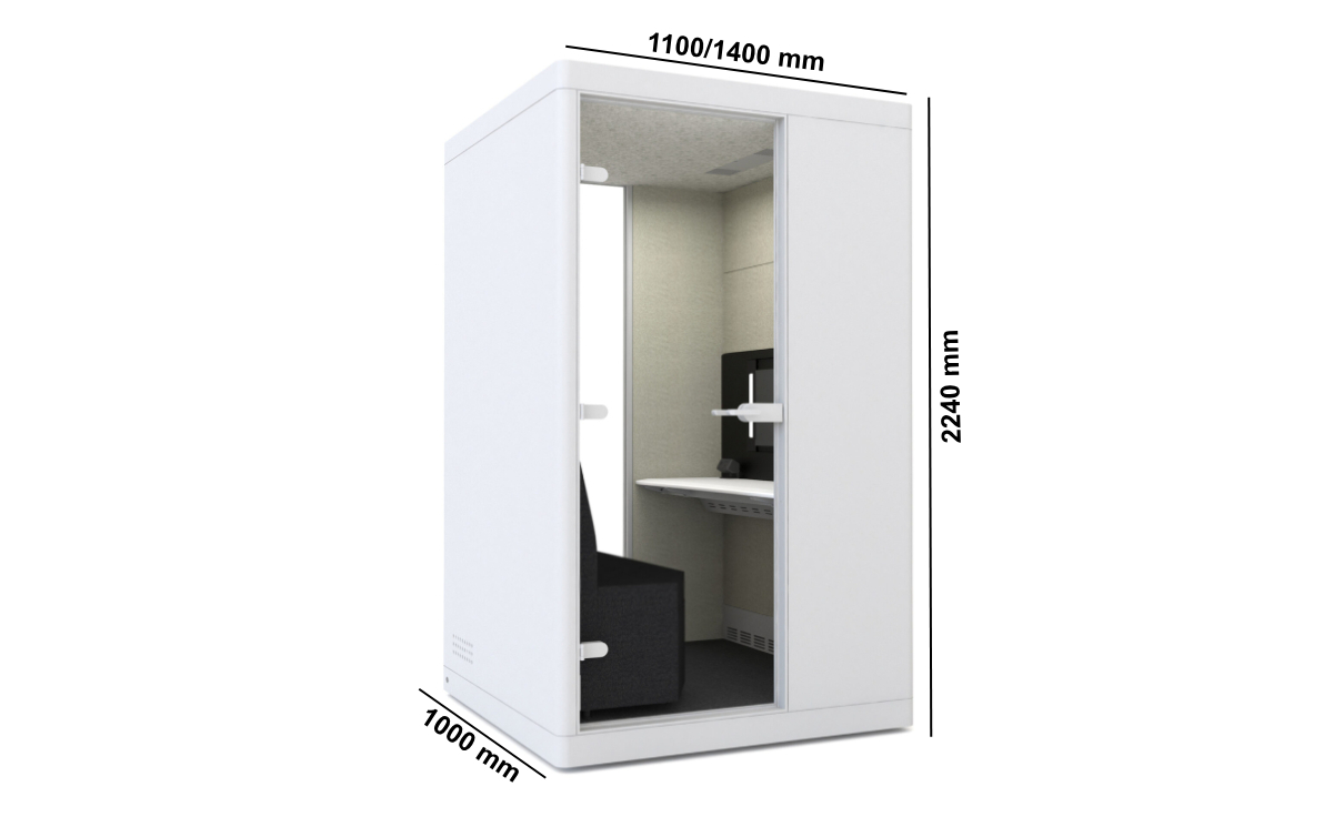 Gio – Modern Acoustic Phone Booth Size Image