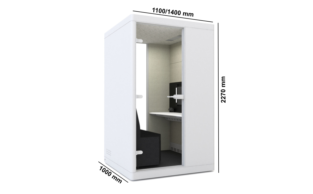 Gio – Modern Acoustic Phone Booth Size