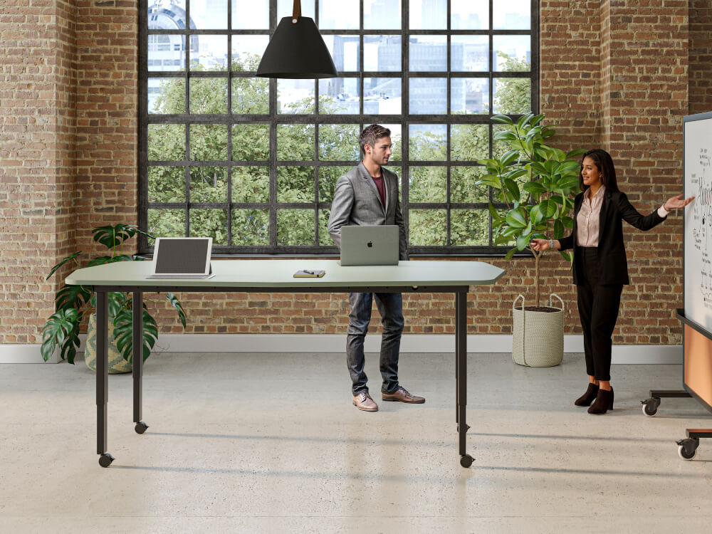 Jax – Height Adjustable Meeting Table With Optional Hoop Leg 1