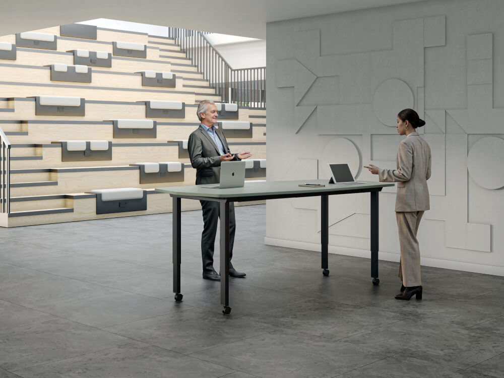 Jax – Height Adjustable Meeting Table With Optional Hoop Leg 4