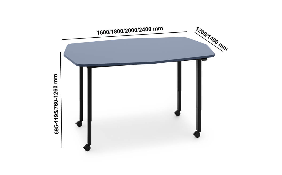 Jax – Height Adjustable Meeting Table With Optional Hoop Leg Size Img