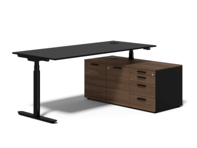 Nuvalia – Height Adjustable Executive Desk With Optional Credenza01