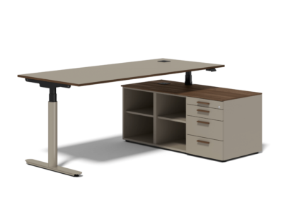 Nuvalia – Height Adjustable Executive Desk With Optional Credenza02