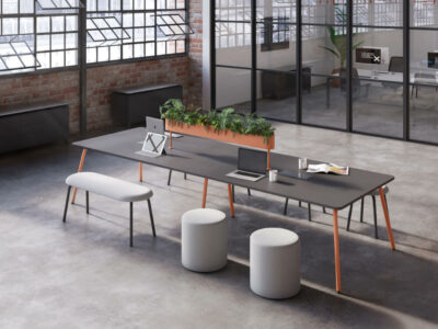 Orsa Rectangular Meeting Table With Optional Planter 3