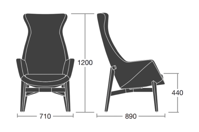 Anjelo- Visitor and Lounge Chair Dimensions Img