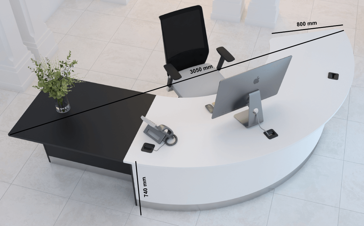 Charli Reception Desk With Dda Access Unit Dimensions Img