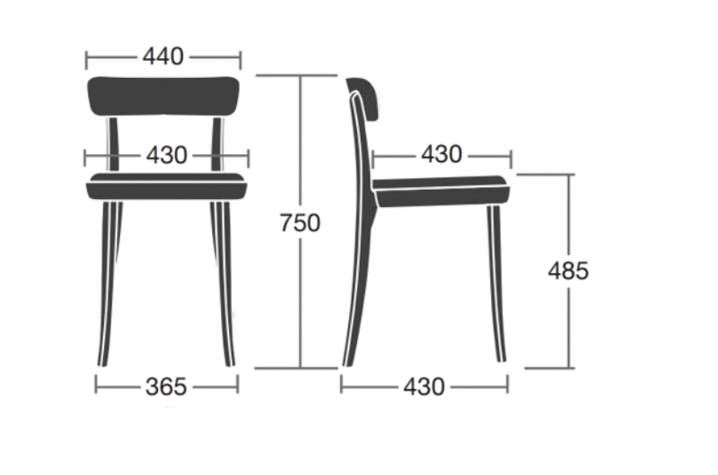 Delfina – Multi Purpose Wooden Chair Dimensions Img