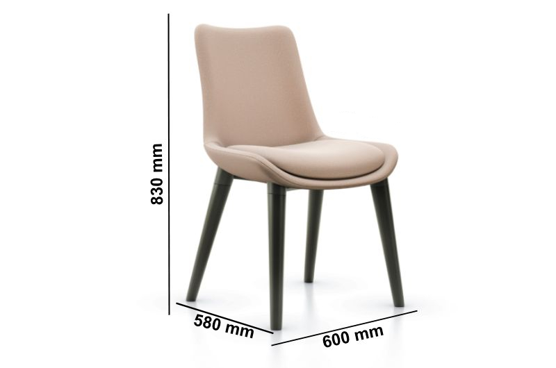 Egle – Single Seat Chair With Swivel Or Wooden 4 Leg Size Image