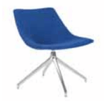 L720 x D720 x H800 (Metal Pyramid Swivel Lounge Chair )