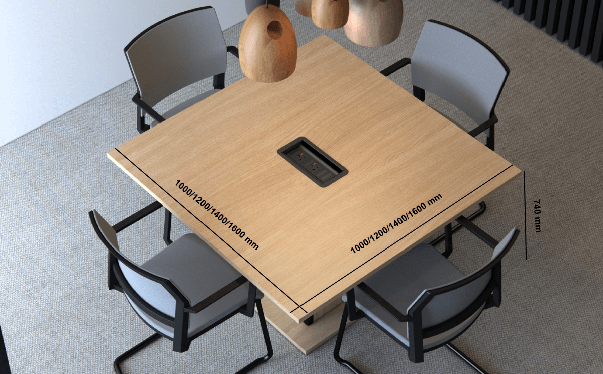 Jino Square, Rectangle Shaped Standard Conference Table Dimensions Img