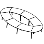 Large Oval Meeting Table(16 Persons)