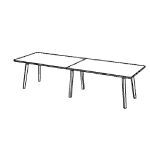 Large Rectangle Shape Table (12,16 and 18 Person)