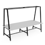 Lido 1 Medium And High Height Rectangular Collaborative Meeting Table With Optional Castor Sketch 5