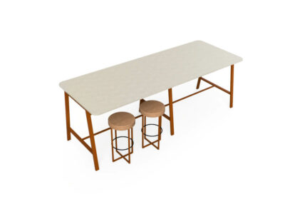 Lido – Medium And High Height Rectangular Meeting Table With Optional Castor 1