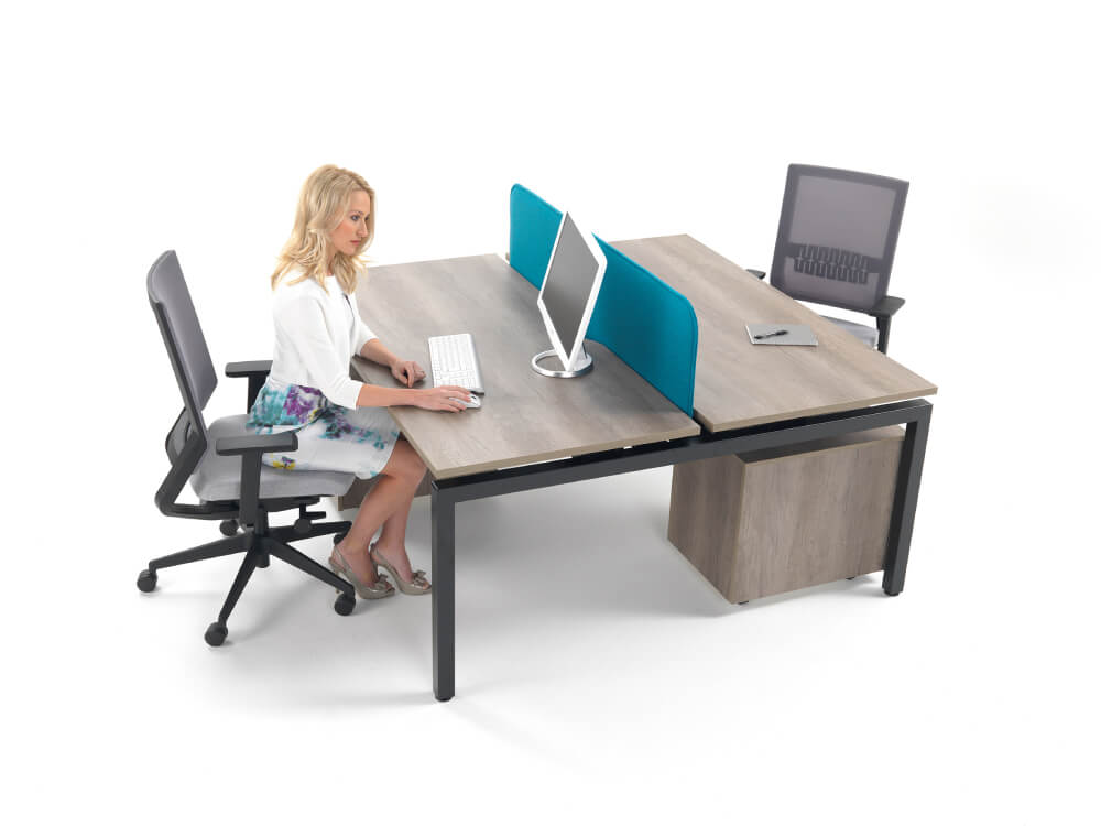 Lima 1 Double Bench Desk For 2, 4 And 6 Persons With U, A Or O Legs 4