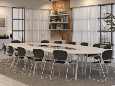 Liona Oval And Triangle Shaped Meeting Table Main Img