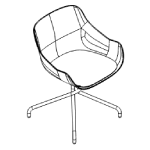 Maanami 1 – 4 Start Base Chair Without Castors