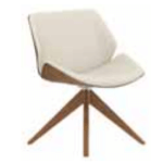 L750 x D750 x H785 (Medium Back Wooden Pyramid Swivel Chair)