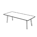 Medium Rectangle Shape Table (8, 10 and 12 Person)